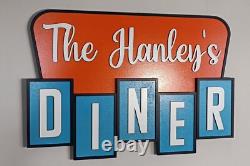 Personalised 50's style American diner sign Personalised retro kitchen sign