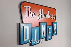 Personalised 50's style American diner sign Personalised retro kitchen sign