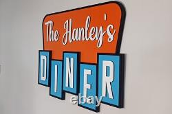 Personalised 50's style American diner sign Personalised retro kitchen sign