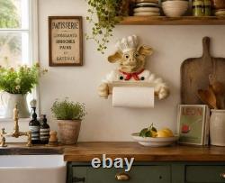 Peter Mook Pig Chef Kitchen Roll Holder Retro Kitsch Kitchen Wall Decor
