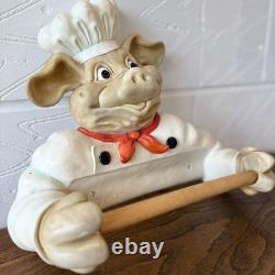 Peter Mook Pig Chef Kitchen Roll Holder Retro Kitsch Kitchen Wall Decor