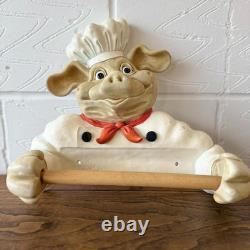 Peter Mook Pig Chef Kitchen Roll Holder Retro Kitsch Kitchen Wall Decor