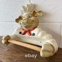 Peter Mook Pig Chef Kitchen Roll Holder Retro Kitsch Kitchen Wall Decor