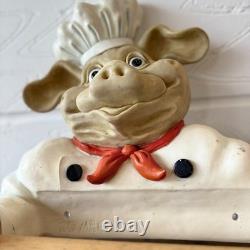 Peter Mook Pig Chef Kitchen Roll Holder Retro Kitsch Kitchen Wall Decor