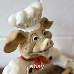 Peter Mook Pig Chef Kitchen Roll Holder Retro Kitsch Kitchen Wall Decor