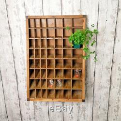Pigeon Hole Wall Mounted Unit 56 Compartments Wooden Storage Shelves Shelving
