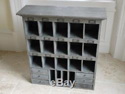 Pigeon hole chest Shabby Chic Storage chest of drawers wall shelf drawer wooden