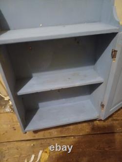 Pine Wooden Painted Bathroom, kitchen Wall Cupboard, Cabinet, Vintage grey
