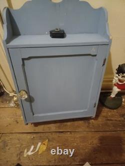 Pine Wooden Painted Bathroom, kitchen Wall Cupboard, Cabinet, Vintage grey