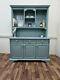 Pine Vintage Kitchen Farmhouse Blue Dresser Cabinet Storage Shelf Sideboard
