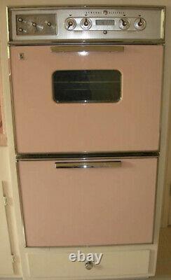 Pink Vintage Retro Kitchen Appliances Vent, Stove Top, Double Oven, Sink