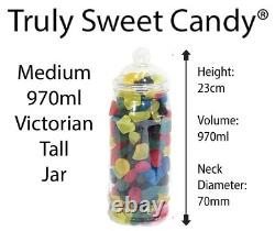 Plastic Sweet Jars Storage Tubs Retro Candy Buffet Coloured Lids SLIGHT SECONDS