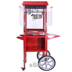 Popcorn Maker Machine 8 Ounce Commercial Electric Pop Corn Party Matching Cart