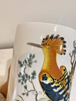 Portmeirion Botanic Birds Hoopoe Storage Jar 16cm Made in England, Wooden Lid