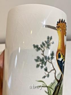 Portmeirion Botanic Birds Hoopoe Storage Jar 16cm Made in England, Wooden Lid