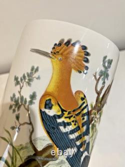 Portmeirion Botanic Birds Hoopoe Storage Jar 16cm Made in England, Wooden Lid