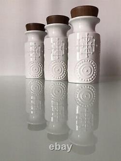 Portmeirion Pottery Susan Williams-Ellis Totem Kitchen Storage Jars White 1960s