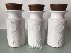 Portmeirion Pottery Susan Williams-Ellis Totem Kitchen Storage Jars White 1960s