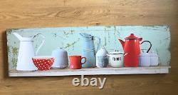 Pots & Jugs Collage Art Work Canvas Print Kitchen Dining Room Kitsch Vintagex