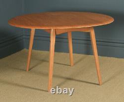 Priory Blonde Ercol Style Quaker Oak Drop Leaf Dining Table & Four Hoop Chairs