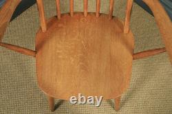 Priory Blonde Ercol Style Quaker Oak Drop Leaf Dining Table & Four Hoop Chairs