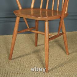 Priory Blonde Ercol Style Quaker Oak Drop Leaf Dining Table & Four Hoop Chairs