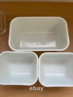 Pyrex Vintage Butterprint Refrigerator Set 4 Pieces, Retro Kitchen Storage