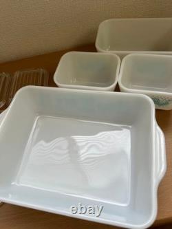 Pyrex Vintage Butterprint Refrigerator Set 4 Pieces, Retro Kitchen Storage