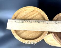RARE MCM Vintage Canister SET OF 3 RETRO Kitchen OR Spa Bath BAMBOO