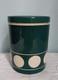 Rare Vintage 1960's Tg Teal Colour Cornishware Jersey Storage Jar White Circles