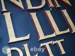 RECLAIMED WOODEN LETTERS x15 JOB LOT VINTAGE 3D LETTERS