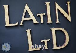 RECLAIMED WOODEN LETTERS x15 JOB LOT VINTAGE 3D LETTERS