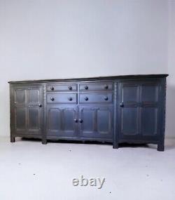 RESERVED Large Vintage Dark Oak Ercol Dresser Sideboard Cupboard Server