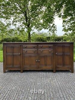 RESERVED Large Vintage Dark Oak Ercol Dresser Sideboard Cupboard Server