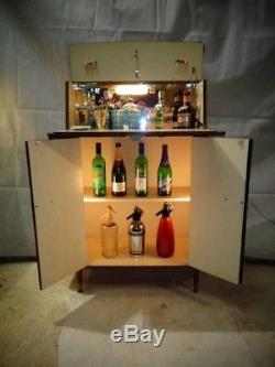 RETRO COCKTAIL CABINET VINTAGE HOME BAR 50s 60s FORMICA ATOMIC ERA DRINKS BAR