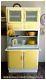 Retro Yellow Kitchen Larder Cupboard Cabinet Pantry Cabinet Kitchenette Vintage