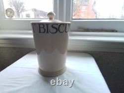 Rare Vintage Emma Bridgewater Large Biscuit Barrel'Black Toast' vgc