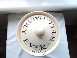 Rare Vintage Emma Bridgewater Large Biscuit Barrel'Black Toast' vgc
