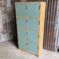 Rare Vintage Old School Pigeon Holes Shelves Storage Cupboard Retro Rustic