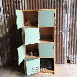 Rare Vintage Old School Pigeon Holes Shelves Storage Cupboard Retro Rustic