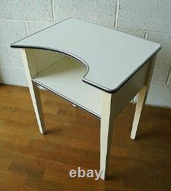 Rare Vintage Retro Shaped Formica Top Kitchen Work Table Food Prep Funky Desk