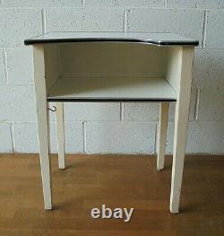 Rare Vintage Retro Shaped Formica Top Kitchen Work Table Food Prep Funky Desk