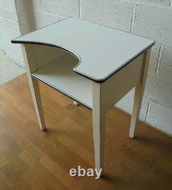 Rare Vintage Retro Shaped Formica Top Kitchen Work Table Food Prep Funky Desk