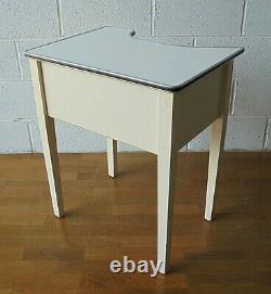 Rare Vintage Retro Shaped Formica Top Kitchen Work Table Food Prep Funky Desk