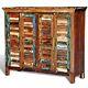 Reclaimed Home Furniture Wood Storage Cabinet Sideboard 4 Doors Multicolour