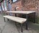 Reclaimed Industrial Chic 10-12 Seater Wood & Metal Dining Table. Bar, Cafe, Pub