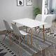 Rectangle Dining Table And 4 Chairs Set Dinning Room Kitchen Living Room Modern