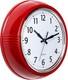 Red Retro Wall Clock 9.5 Vintage Kitchen Silent Quartz Easy Read Round Decor