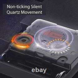 Red Retro Wall Clock 9.5 Vintage Kitchen Silent Quartz Easy Read Round Decor