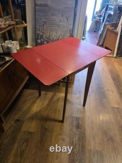 Remploy Red Formica Drop Leaf Kitchen Table Retro 50s 60s